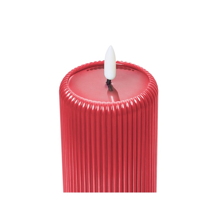 Zestaw 6 świec LED NOISETTE 10/16 cm Czerwony