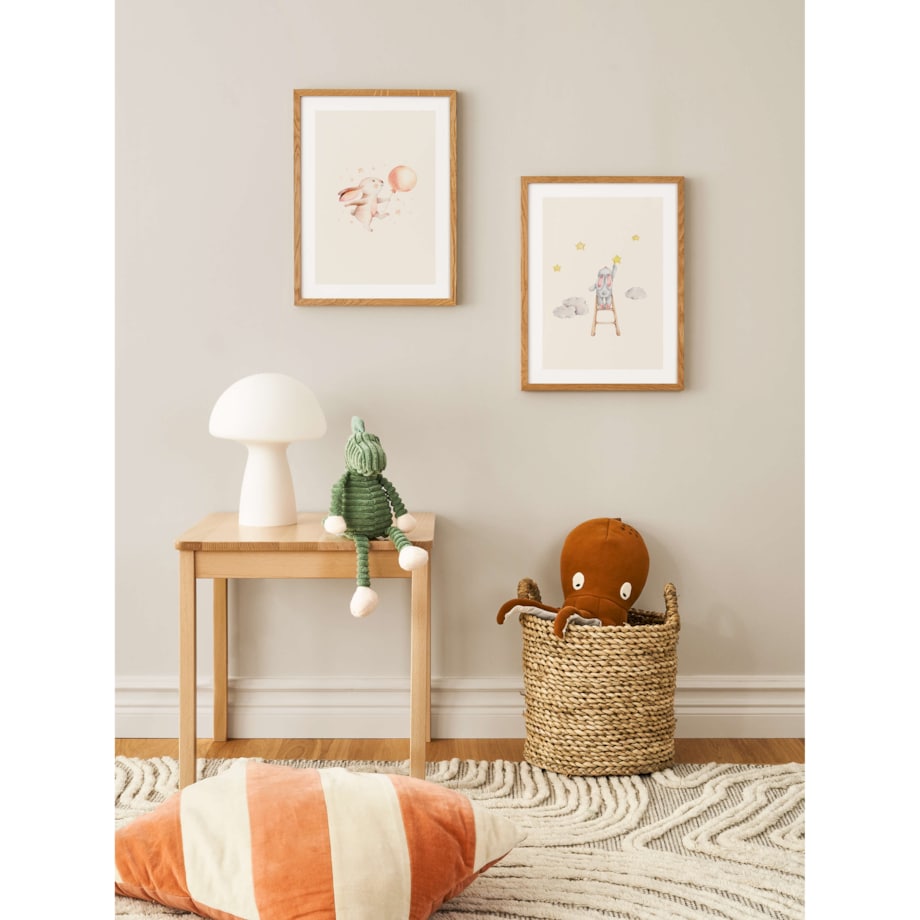 Poster Story, Plakat, Obraz - Króliczek z Różowym Balonem, wymiary 70 x 100 cm