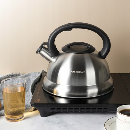 Duży Tradycyjny Czajnik Z Gwizdkiem Stali Nierdzewnej 3L Na Indukcję Gaz