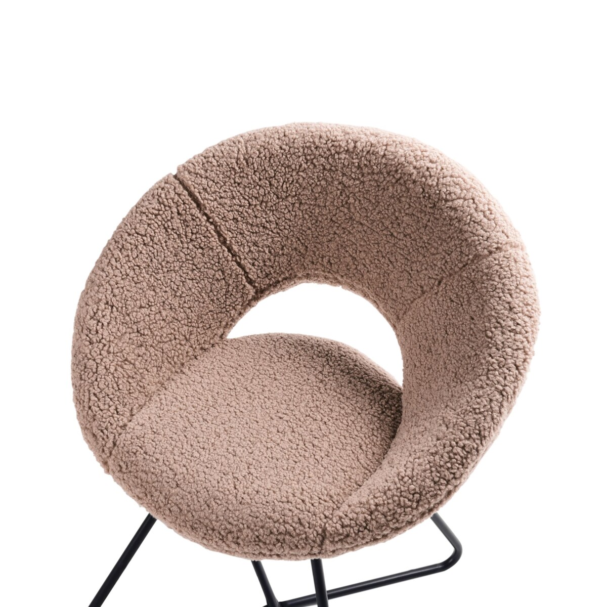 Krzesło do jadalni RACHEL Boucle Beżowoszary