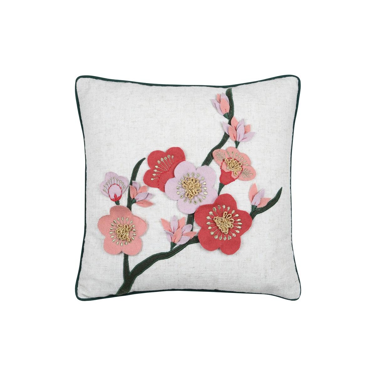 Poduszka dekoracyjna ze zdobieniem, SCARLETT, 40 x 40 cm