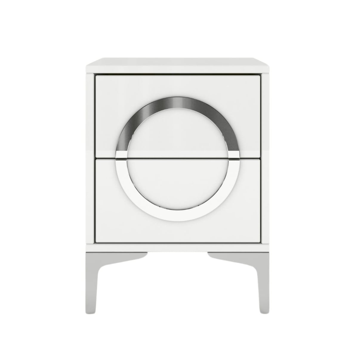 Biała nowoczesna szafka nocna Dancan EVA / połysk