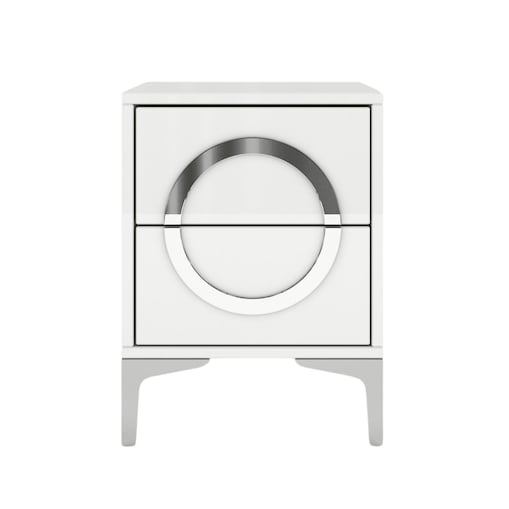 Biała nowoczesna szafka nocna Dancan EVA / połysk