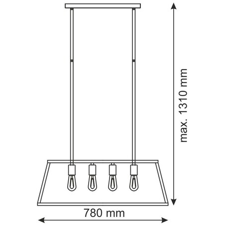 LAMPA wisząca FINLAND 307163 Polux loftowa OPRAWA zwis klatka retro biała przezroczysta