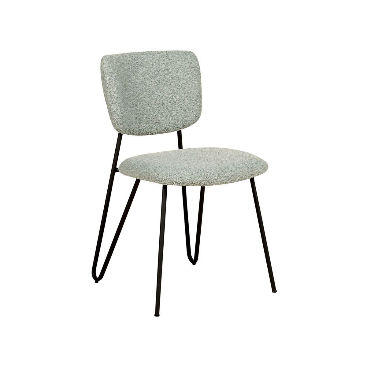 Zestaw 2 krzeseł do jadalni boucle jasnozielone NELKO