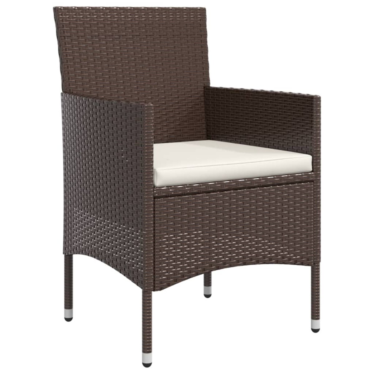 vidaXL 5-cz. zestaw mebli ogrodowych z poduszkami, brązowo-czarny