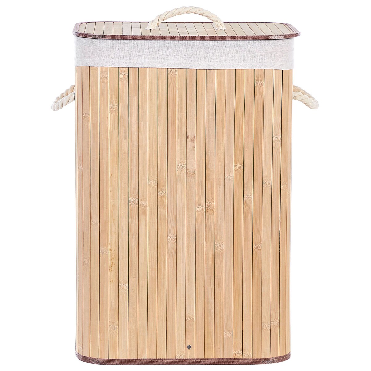 Kosz bambusowy z pokrywą jasne drewno KOMARI
