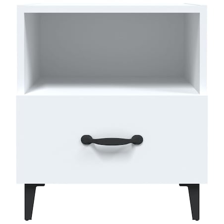vidaXL Szafka nocna, biała, materiał drewnopochodny