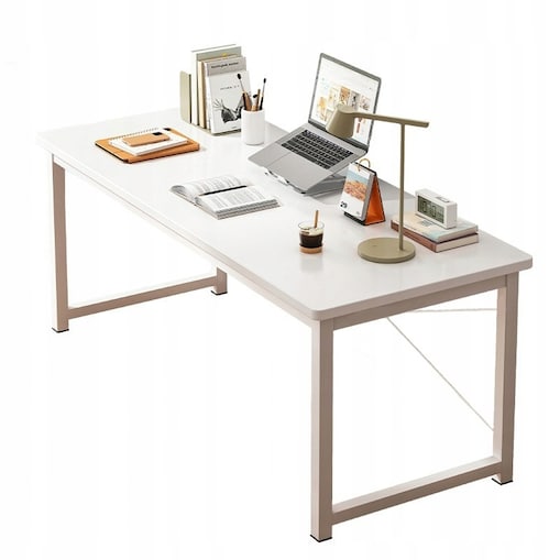 Biurko komputerowe stolik białe młodzieżowe szkolne industrialne 120 cm