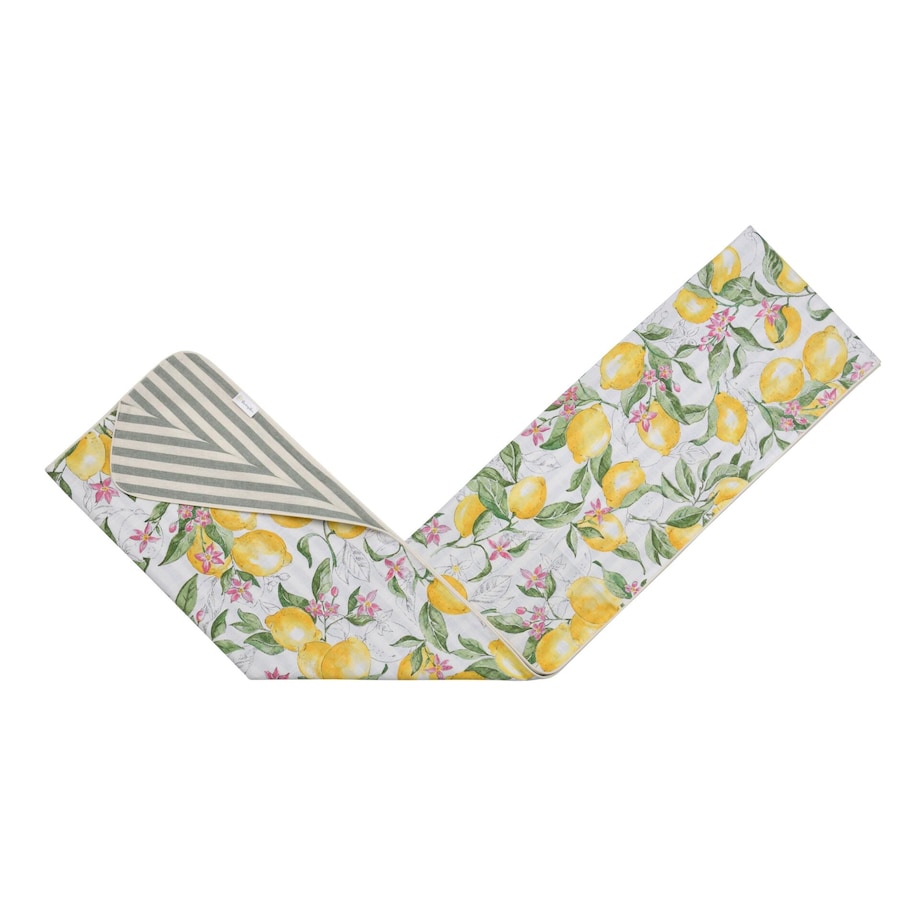 Dwustronny bieżnik w cytryny Lemonade & Stripes – 50 × 150 cm