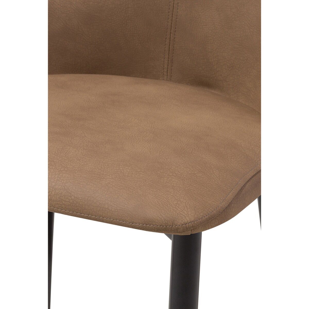 Zestaw 2 krzeseł do jadalni ekoskóra jasnobrązowy CLAYTON