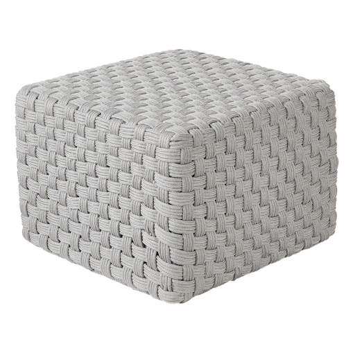 Puf ogrodowy 50 x 50 x 35 cm szary NALLI