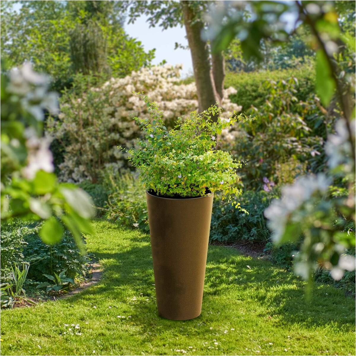 Donica Doniczka Ogrodowa 25 Cm Na Taras Do Ogrodu Domu Eco Wood Kawa