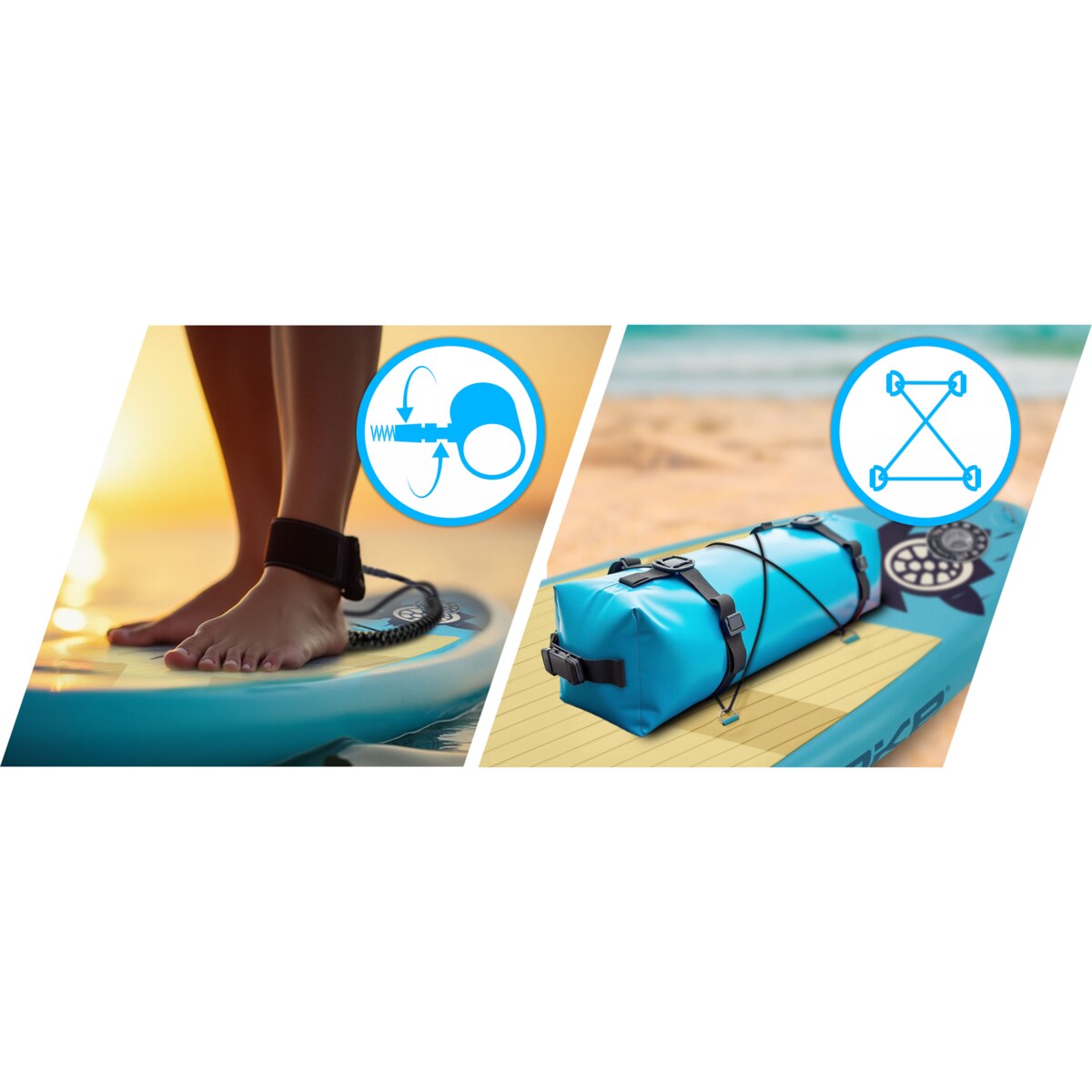 Deska SUP do pływania pompowana Paddle Aquasurf 275cm Soke ZESTAW