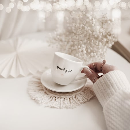 Filiżanka 100 ml espresso ze spodkiem - Uśmiechnij się! ZŁOTE SERCE