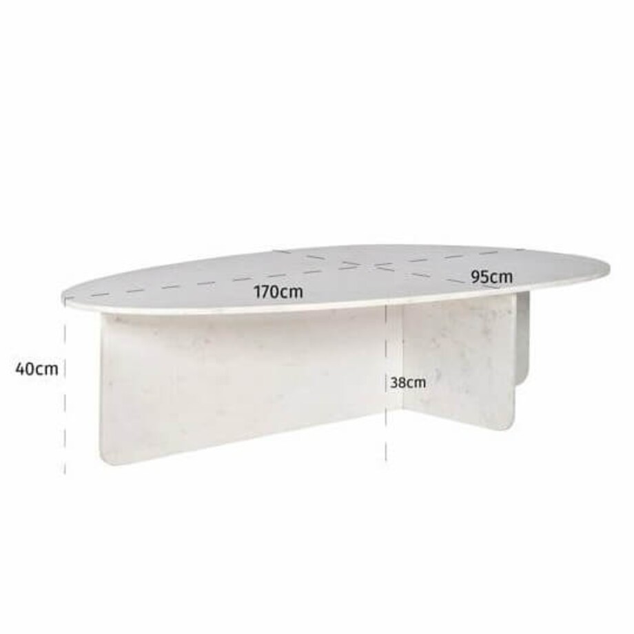 Marmurowy stolik kawowy Brandon 7070 Richmond Interiors elegancki do salonu biały