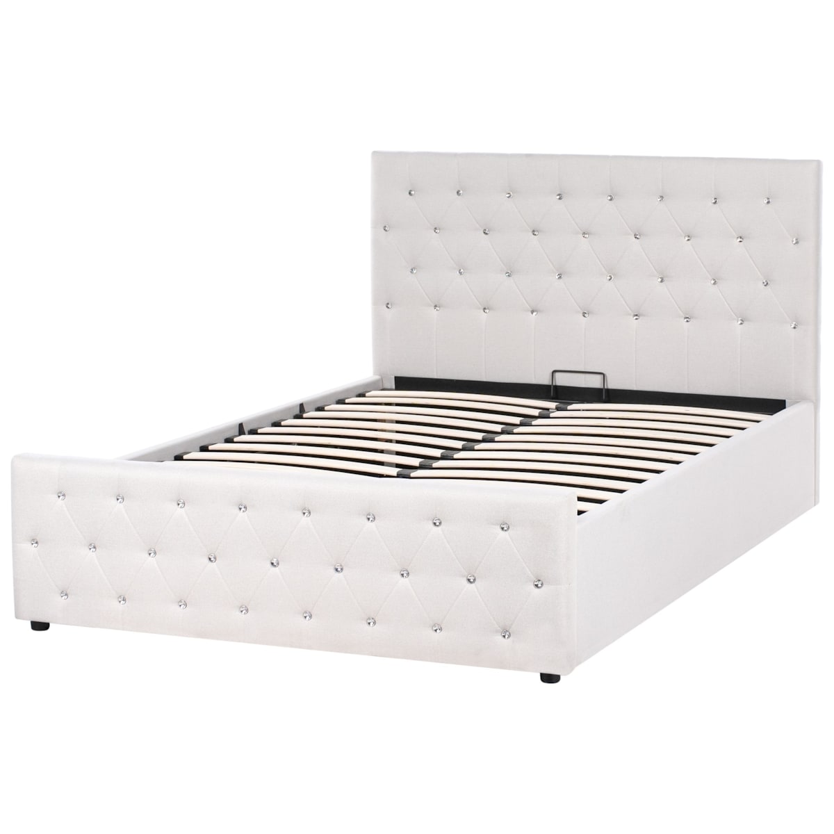 Łóżko z pojemnikiem AMIENS 140 x 200 cm Beżowy