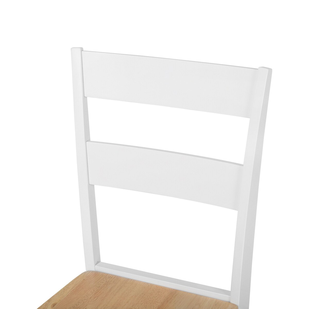 Zestaw 2 krzeseł do jadalni drewniany jasny z białym GEORGIA