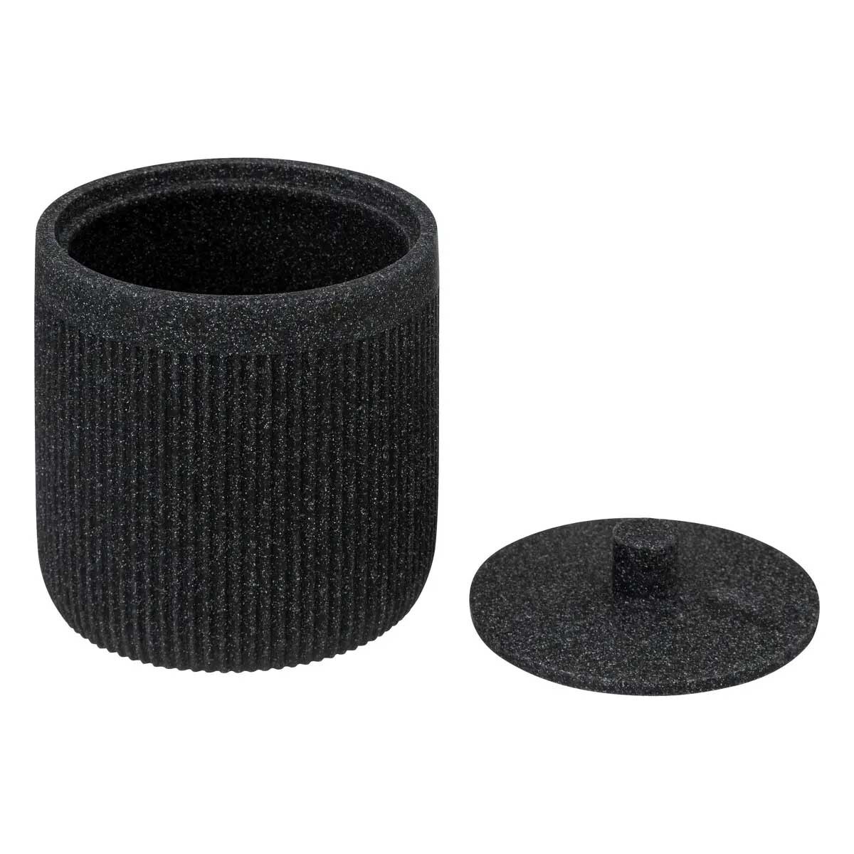 Pojemnik na waciki i patyczki ONYX, łupek, Ø 9,9 cm