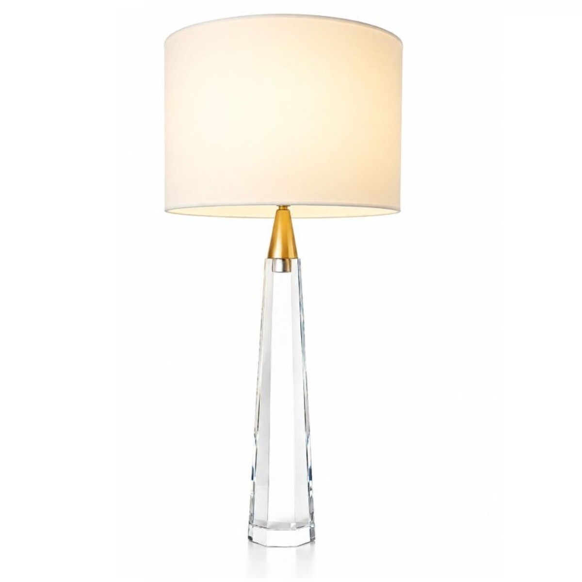 Lampa stołowa kryształowa minimalistyczna na konsolę i do salonu – ROMA