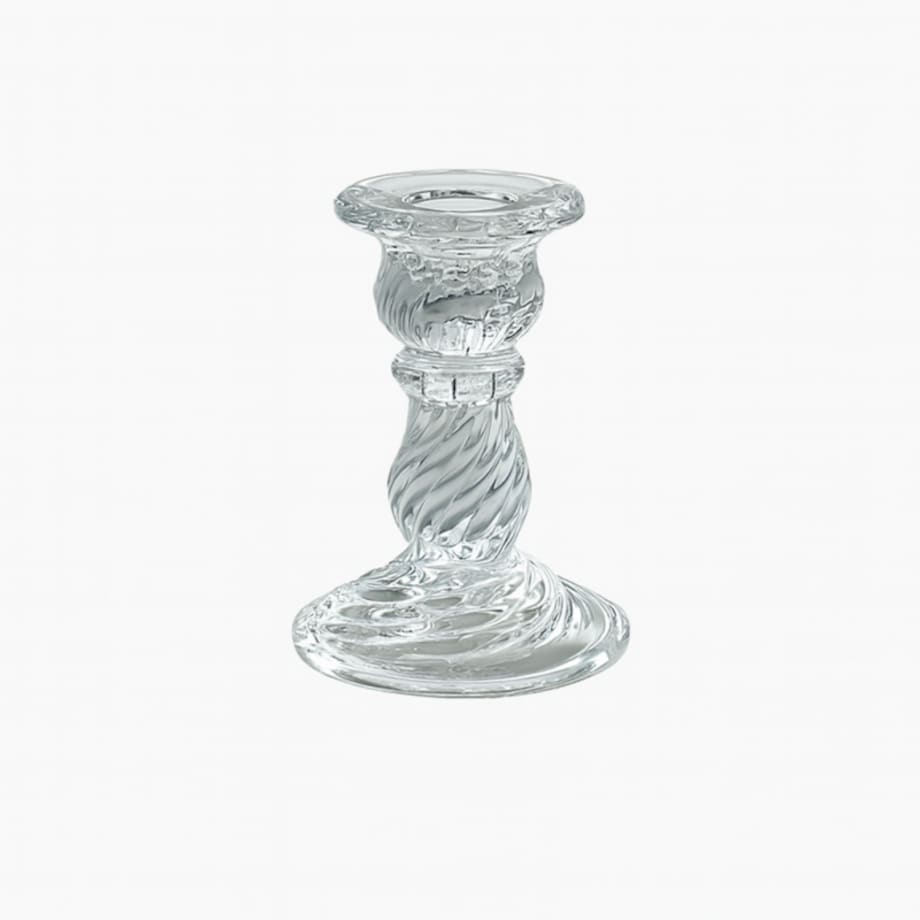 Świecznik dekoracyjny, szklany Glamour 9,5cm - SW12