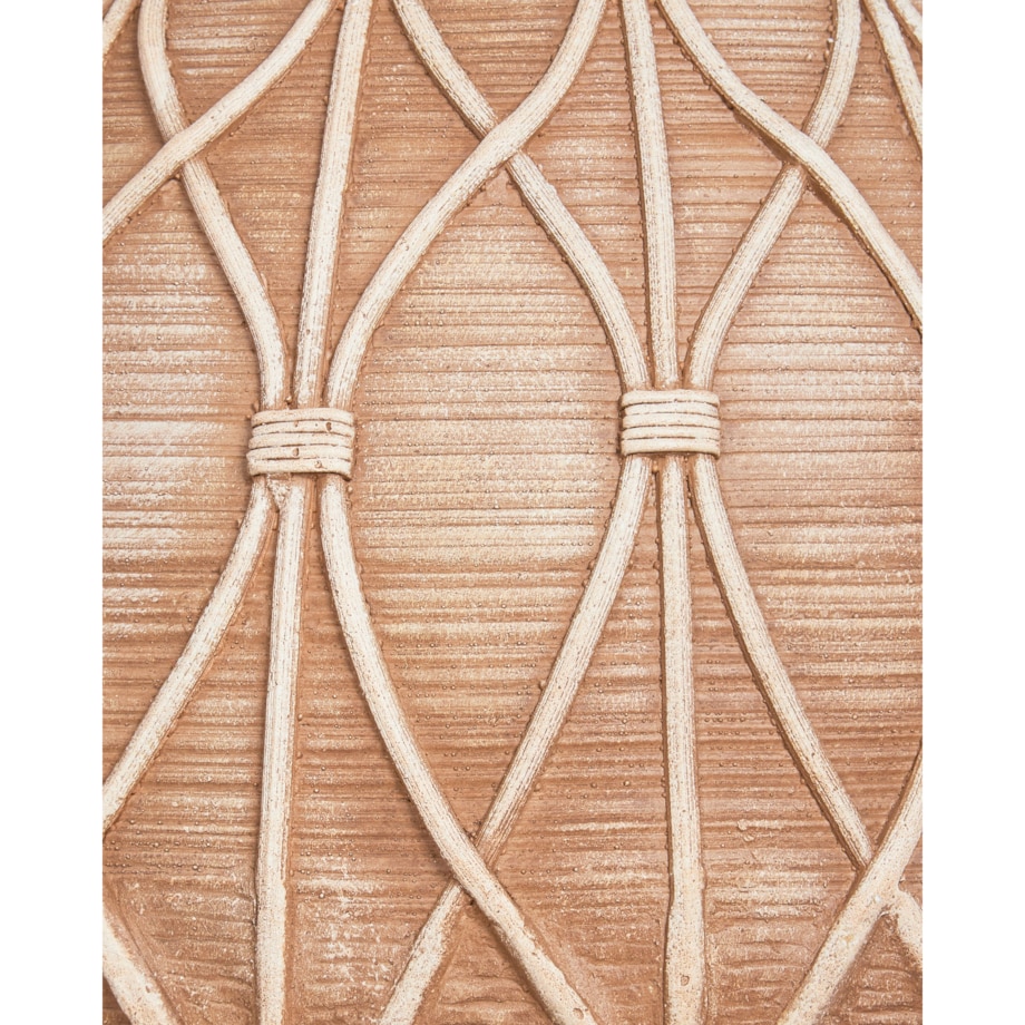 Wazon na kwiaty DOMOKOS Tlenek magnezu 38 cm Jasnobrązowy