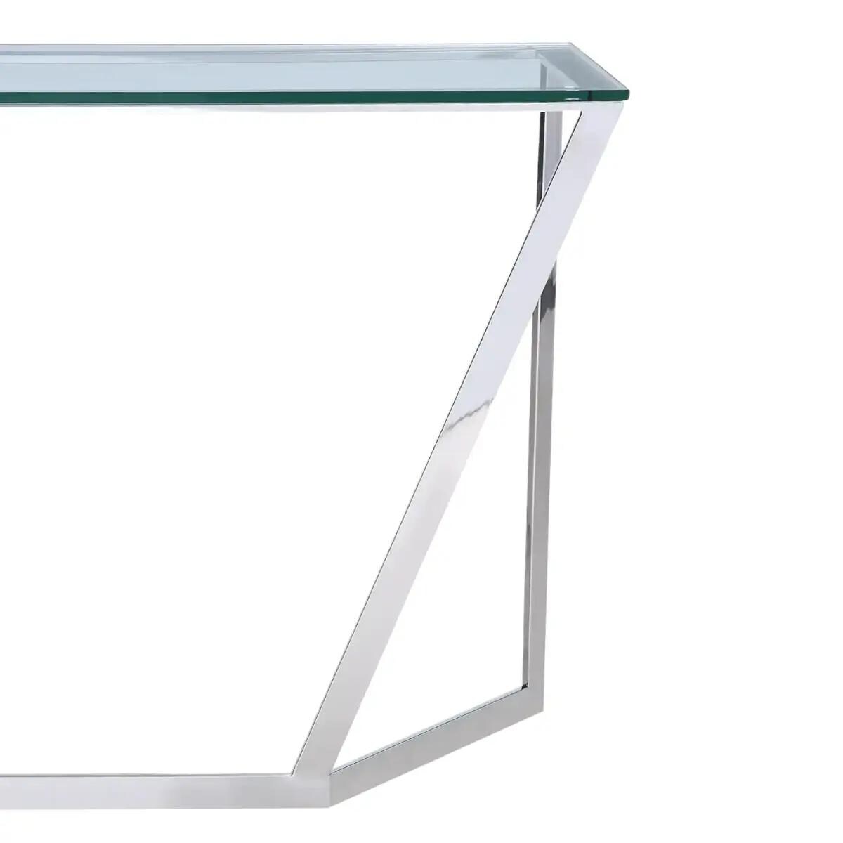 Szklana konsola Houston HO-C1304S Cosmolight przezroczysta srebrna