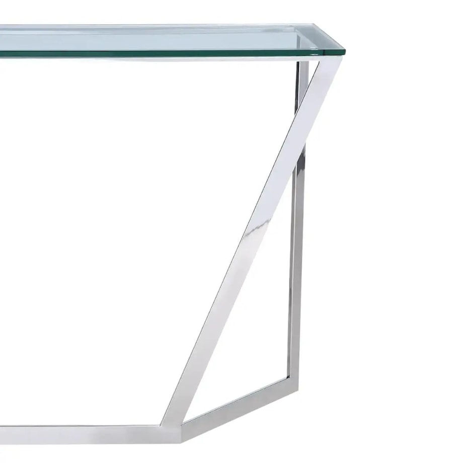 Szklana konsola Houston HO-C1304S Cosmolight przezroczysta srebrna