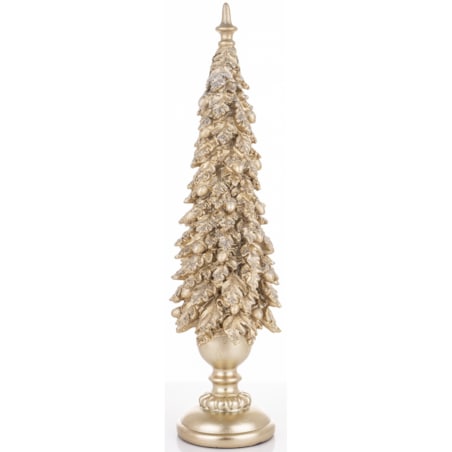 Dekoracja - choinka z dębowych liści 51x13x13 cm średnia