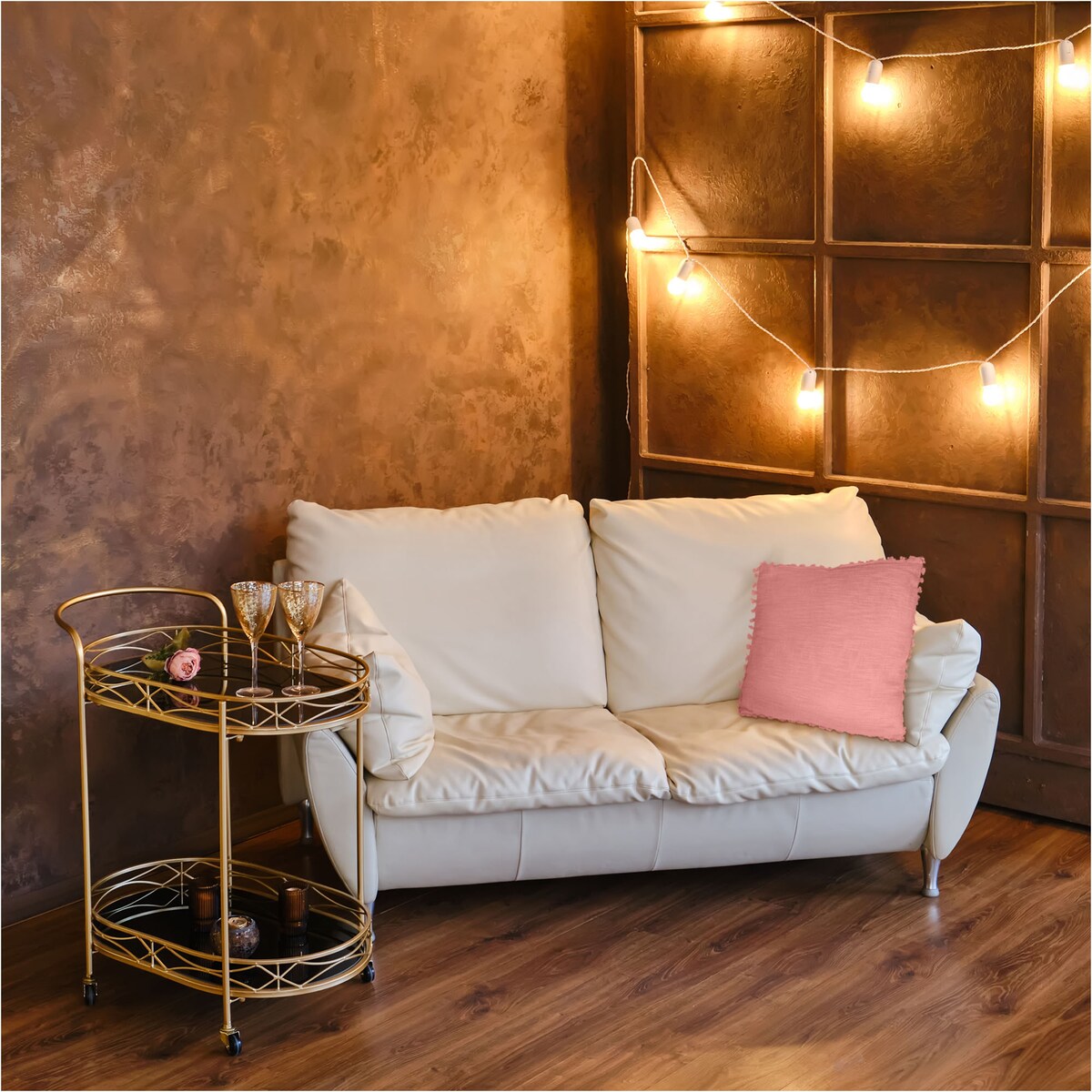 Poduszka Boho Z Frędzlami Dekoracyjna Ozdobna 45x45cm Różowa