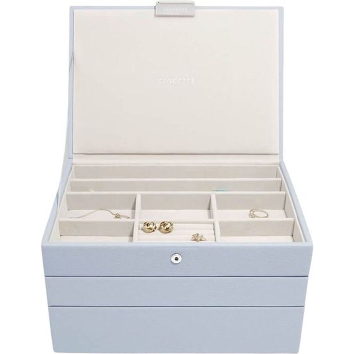 Szkatułka na biżuterię Stackers potrójna classic lawendowa