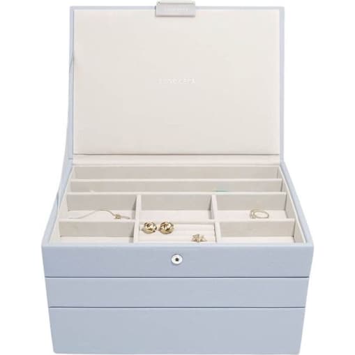 Szkatułka na biżuterię Stackers potrójna classic lawendowa