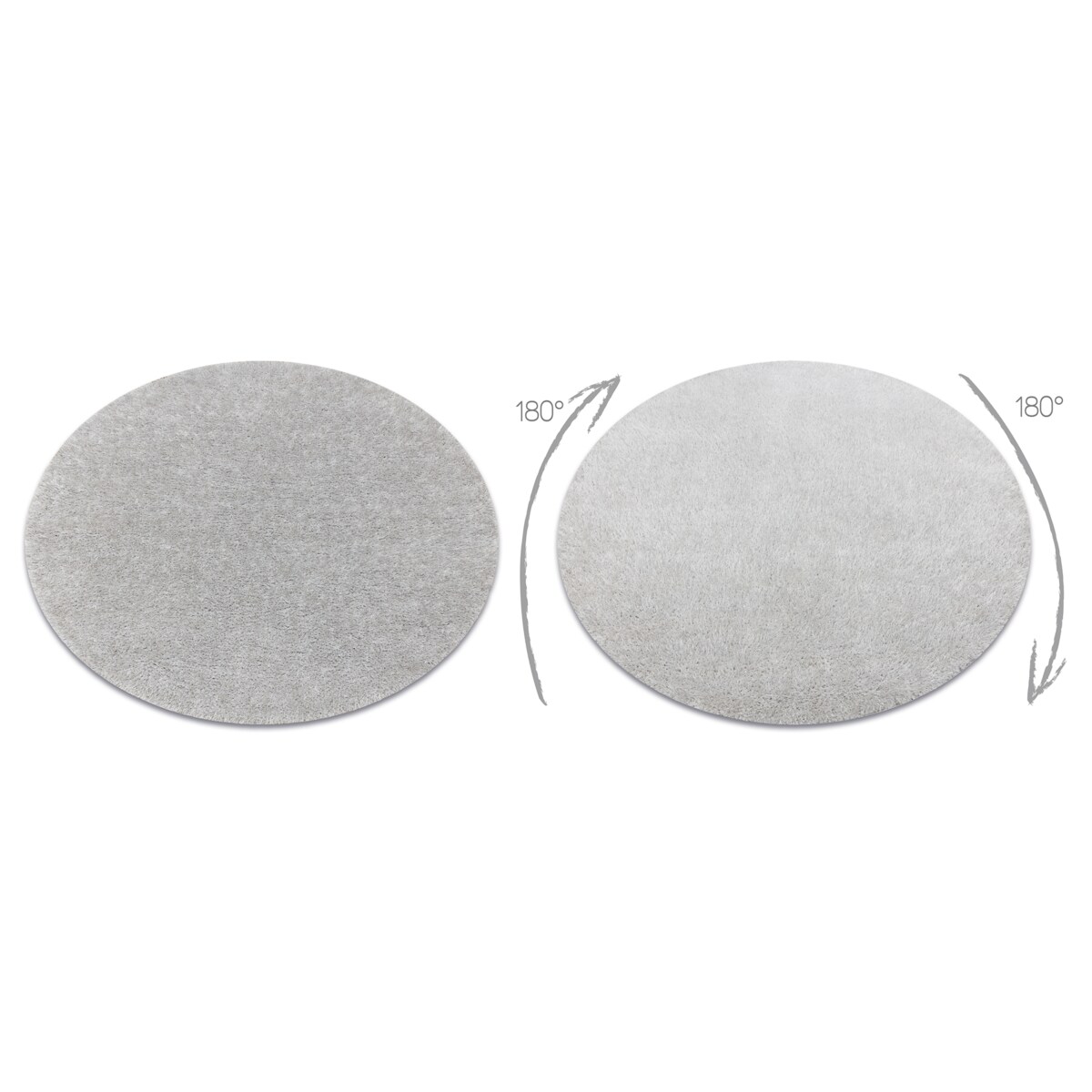 Dywan BUENOS koło 7005 shaggy jednolity, koło 100 cm