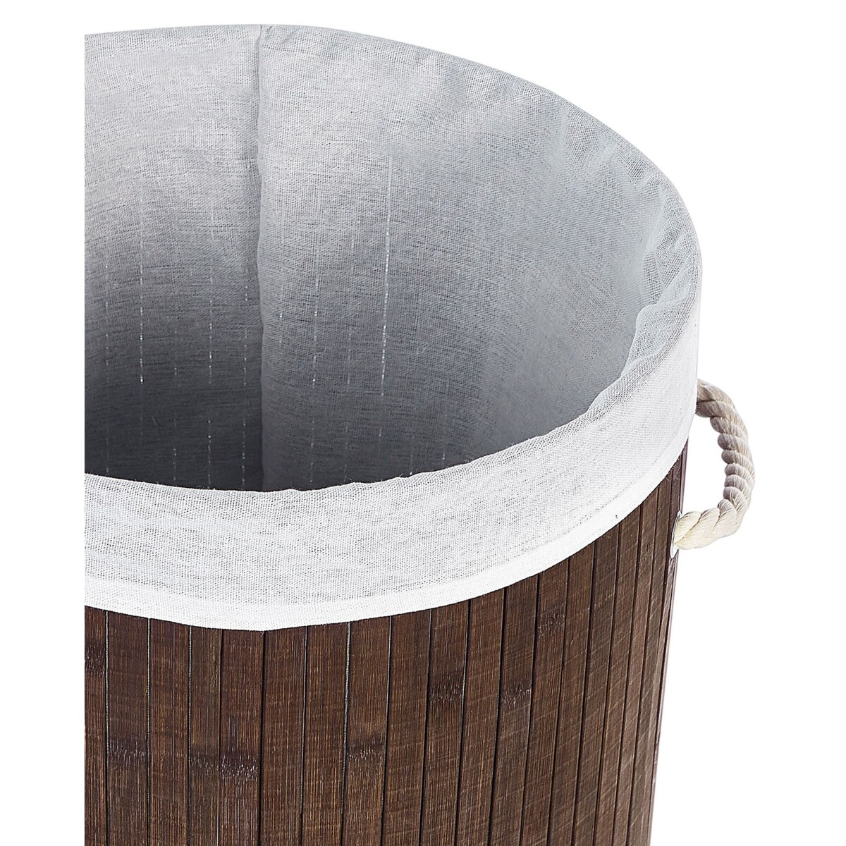 Kosz bambusowy z pokrywą ciemne drewno SANNAR