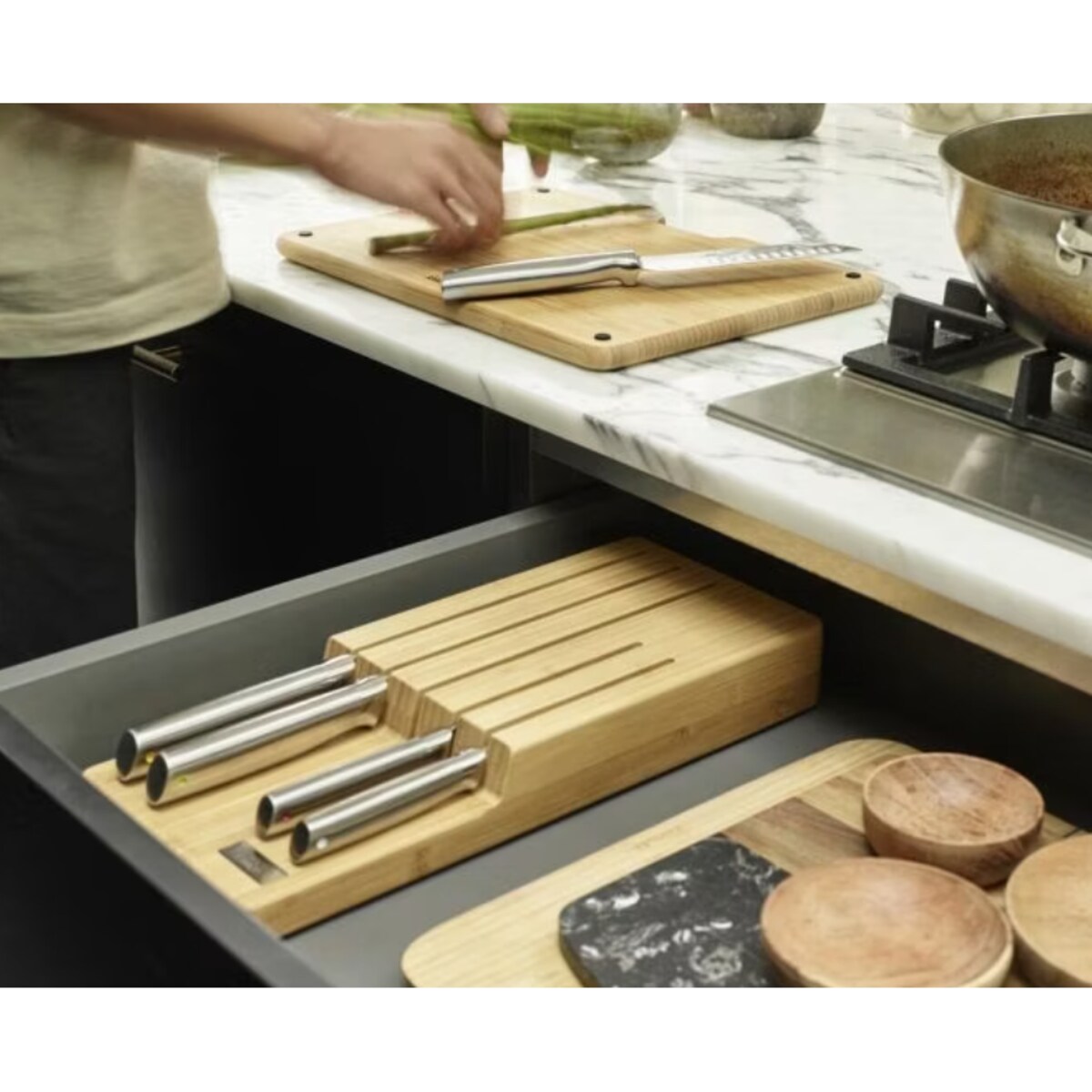 Zestaw noży Elevate w bloku poziomym, Joseph Joseph