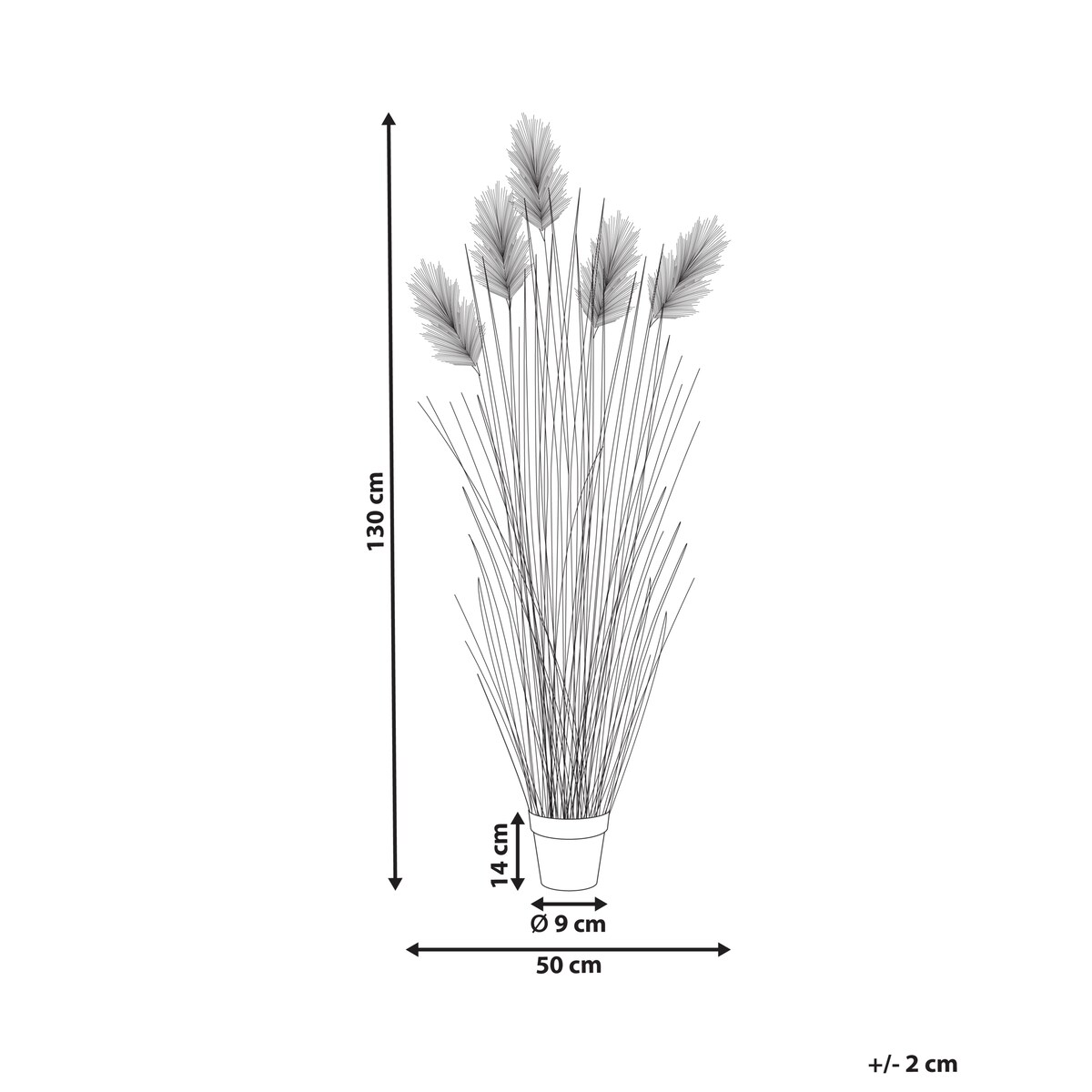 Sztuczna roślina PAMPAS GRASS 130 cm Zielony
