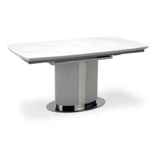 Stół rozkładany DANCAN 160(220)x90 biały/szary