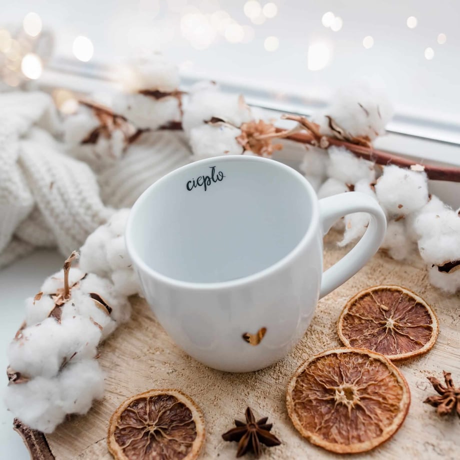 Kubek 300 ml - ciepło ZŁOTE SERCE