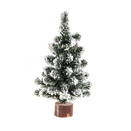 Choinka stroik z ośnieżonymi gałązkami, 25 cm