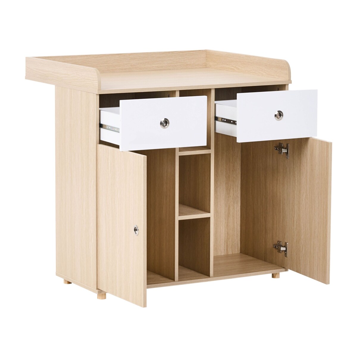 Komoda z przewijakiem DELISLE Jasnobrązowy