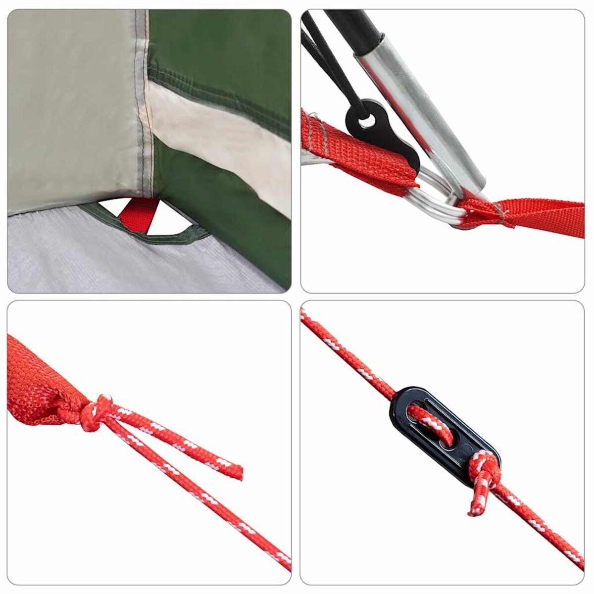 vidaXL Namioty z dachem Zielony 721 x 335 x 212 cm Poliester