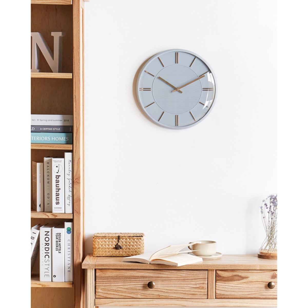 Zegar ścienny ø 34 cm szary DAROCA