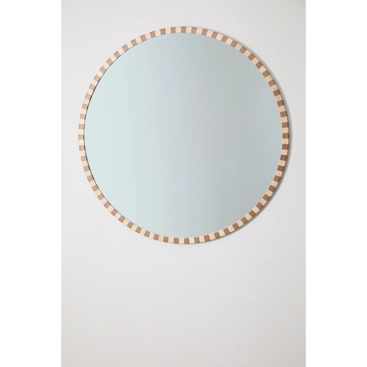 Okrągłe lustro z drewna dębowego Sapeira Ø110 cm