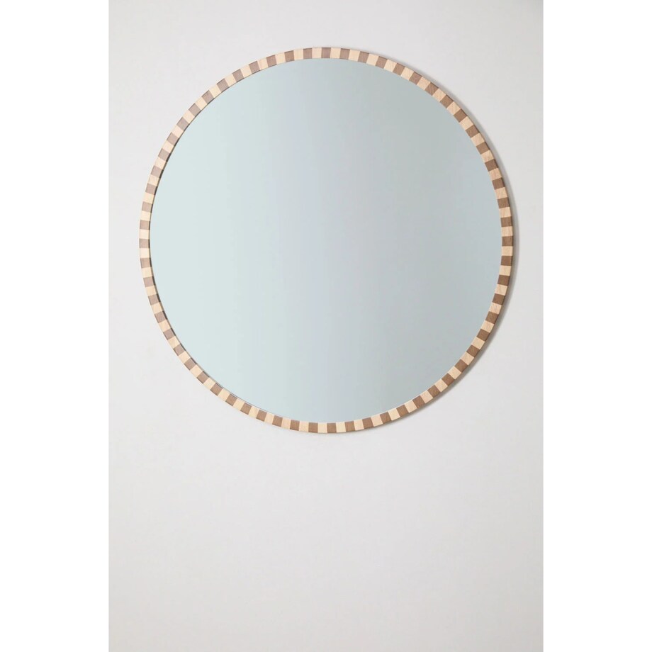 Okrągłe lustro z drewna dębowego Sapeira Ø110 cm