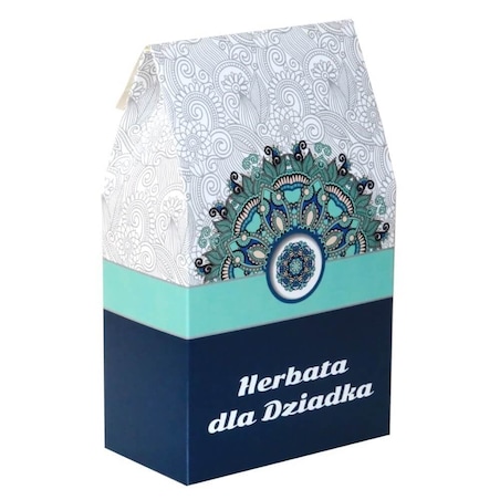 Duży BOX kosz prezentowy dla DZIADKA na urodziny kawa herbata zaparzacz