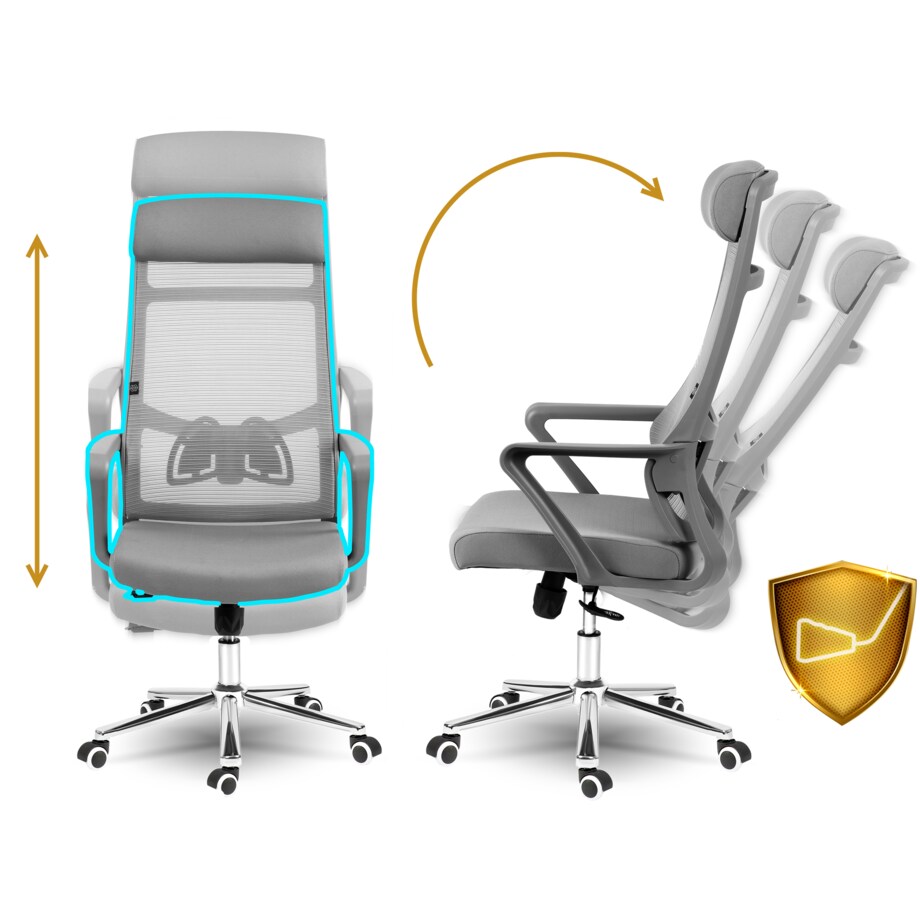 Fotel biurowy obrotowy krzesło mikrosiatka Sofotel Brema