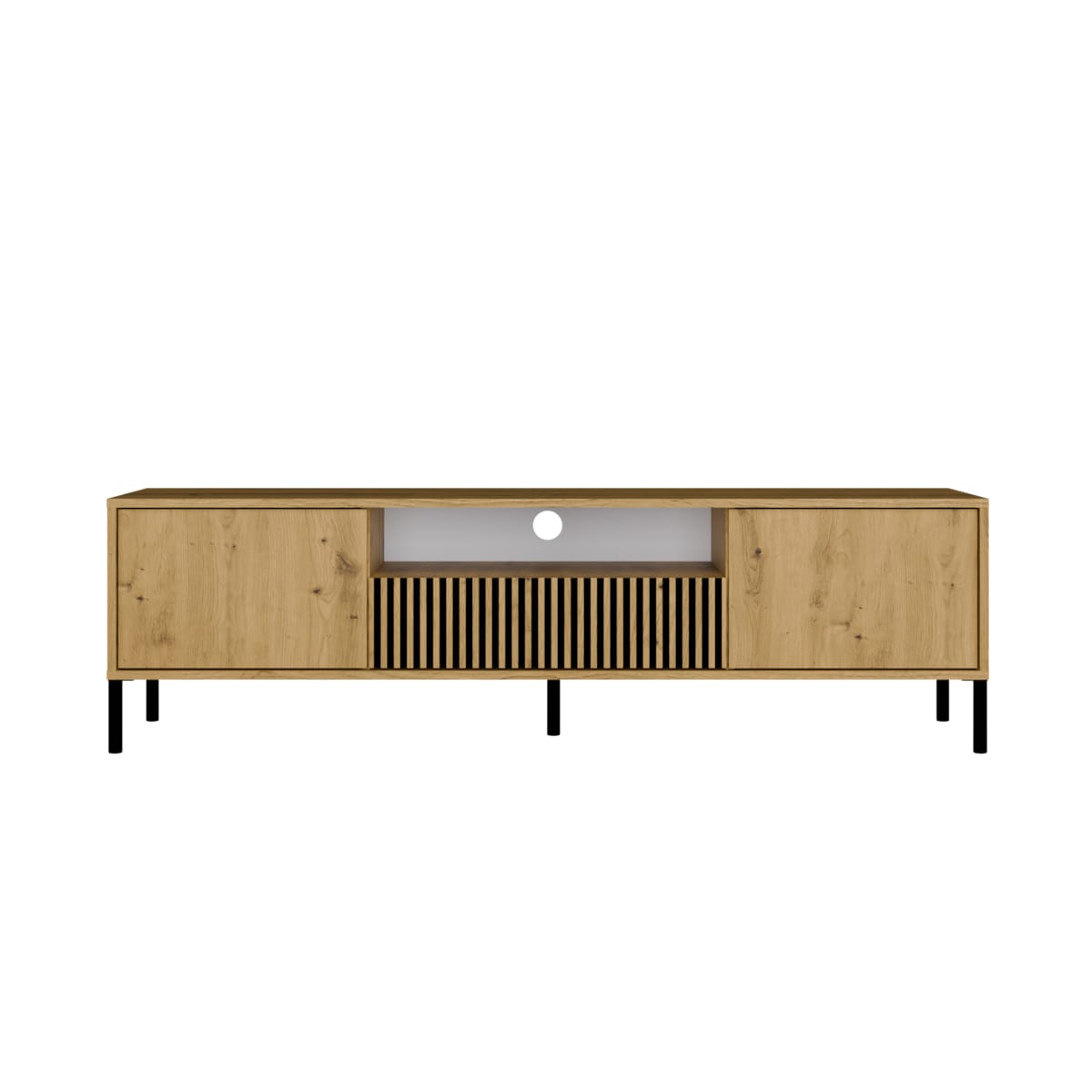 SZAFKA RTV KAMARO 160 DĄB ARTISAN Front ryflowany + Klasyczny