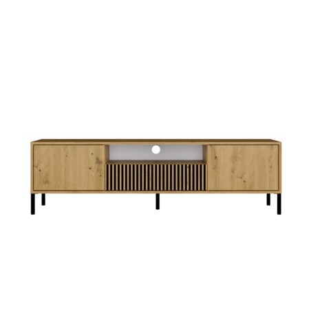 SZAFKA RTV KAMARO 160 DĄB ARTISAN Front ryflowany + Klasyczny