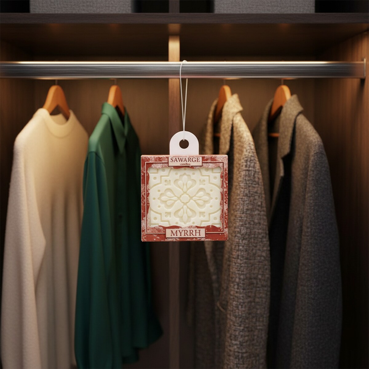 Zapachowa zawieszka do szafy wosk sojowy Myrrh