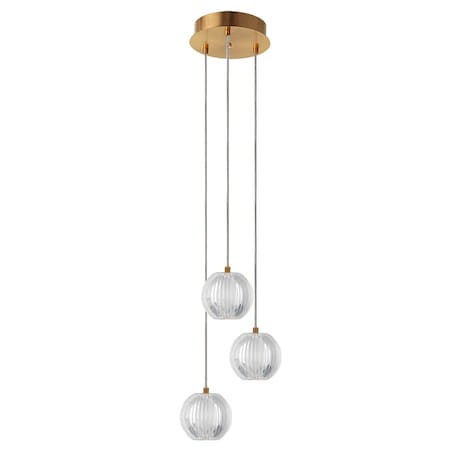 Lampa sufitowa wisząca Light Prestige Brillant złoty LED CCT 3000K/4000K/6000K (regulowana) 1 szt.